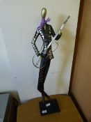 Metal Guitarist Sculpture