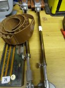 2 Shooting Sticks - Cartridge Belt & Gun Cleaning Kit 12 Gauge