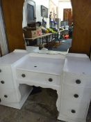 White Painted Dressing Table with Mirror