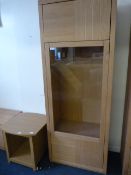 Oak Display Cabinet with Glazed Door