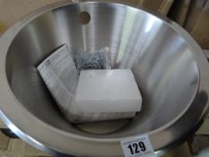 *Small Stainless Steel Circular Wash Hand Basin