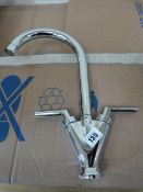 *Swan Neck Chrome Mono Block Sink Tap (No Fixings)