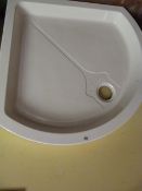 White Corner Shower Tray