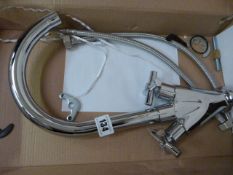 *Swan Neck Chrome Mono Block Sink Tap