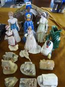 Assorted Ornaments Including Figurines - Lilliput Cottages etc
