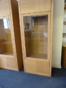 Oak Display Cabinet with Glazed Door