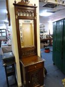 Edwardian Mahogany Coat Stand with Cupboard
