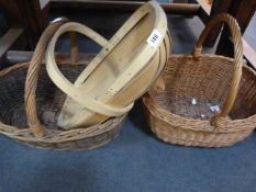 2 Wicker Baskets & a Trug