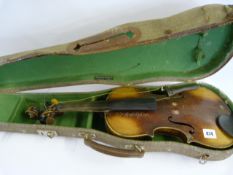 Cased Violin by Rushworth & Draper Limited A/F