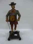 Cast Iron Figurine Clock
