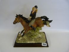 Decorative Figurine Depicting A Lady on Horse Back