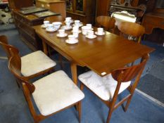Teak Extending Dining Room Table & 6 Chairs