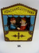 Child's Painted Cast Iron Money Bank