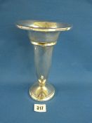 Solid Silver Edwardian Vase