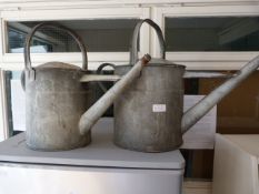 2 Aluminium Watering Cans