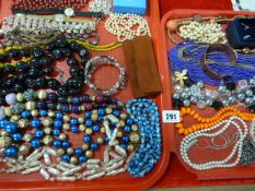 2 Trays of Costume Jewellery - Lady's Watches etc