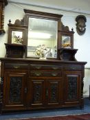 Edwardian Mahogany Mirror Back Sideboard