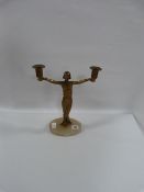 Art Deco Female Figurine Candle Holder