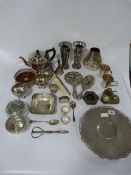 Large Quantity of Silver Plated Items including Dressing Table Brush Sets - Vases - Tea Pots - Bells