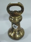 Large Brass Vintage Mushroom Weight