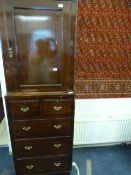 Edwardian Mahogany Gents Wardrobe