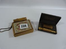 Art Deco Compact Case & Gilded Razor