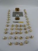 Deco Silver Cigarette Case - Early Snuff Box - Regimental Buttons etc