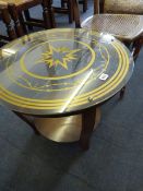 Art Deco Occasional Table with Glazed Top