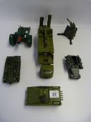 Collection of Dinky & Other Die Cast Army Trucks - Guns etc