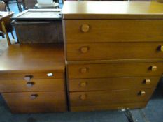 Stag Minstrel 5 Drawer Chest of Drawers & Bedside Cabinet