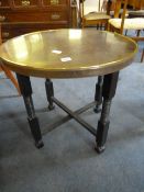 Brass Benares Table on Stand