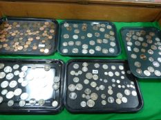5 Trays of Vintage & Modern Day Coinage