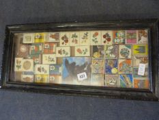 Framed Set of Vintage Matchboxes
