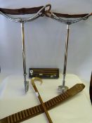 2 Shooting Sticks - Gun Cleaning Kit - Cartridge Belt (20 Bore) & Walking Stick