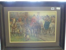 Framed Hunting Scene Print