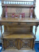 Carved Oak Early 19th Century Buffet Sideboard