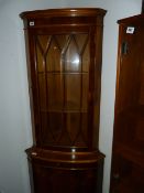 Yew Glazed Corner Cabinet