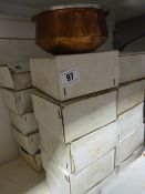 10 Copper & Stainless Steel Circular Balti Dishes