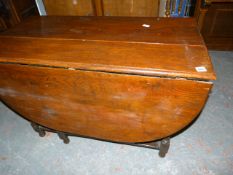 Oak Dining Table on Barley Twist Legs