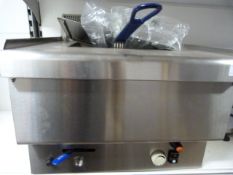 Stainless Steel LPG Fired Gas Fryer - Single Basket