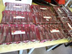 10 Packs of 6 Chrome & Clear Champagne Flutes