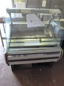 Trimco Serve Over Deli Style Counter with Curved Glass Front