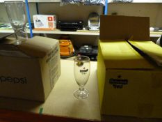 Box of Heineken & Box of Pepsi Branded Glasses