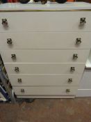 White Chest of 6 Drawers