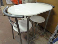 Tubular Kitchen Table & 2 Chair Set