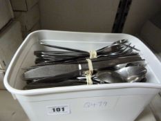Box Containing Stainless Steel Cutlery