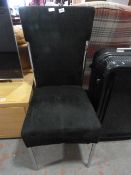Faux Suede High Back Chair