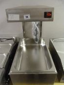 Stainless Steel Chip Scuttle with Heated Lamp Display Ref B3