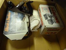 Box Containing Black & Decker Sander - Proline Sander & Stanley Wood Plane