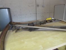 Quantity of Gardening Tools Including Scythe - Hose - Copper Posher etc